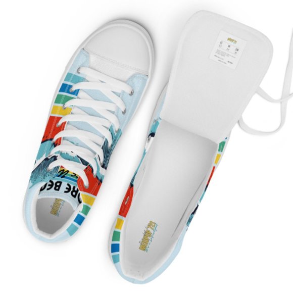 MUDPUPs More Beach Less Worry Converse High Tops | Stylish and Fun Summer Shoes - Picture 13 of 15